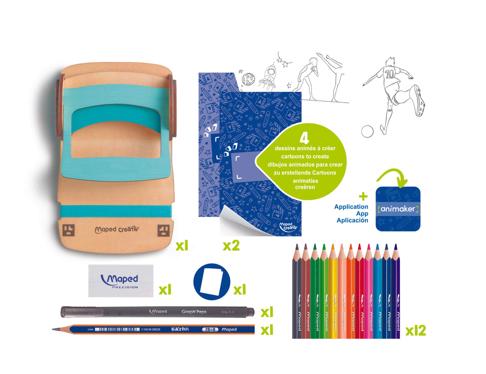 Valokuva tuotteesta Piirustussetti Animaker Flip Action, kuuluu tuoteryhmään Lasten askartelu  ja piirustus.