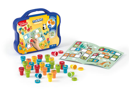 Leimasinsetti eläimet 26 kpl salkussa Maped