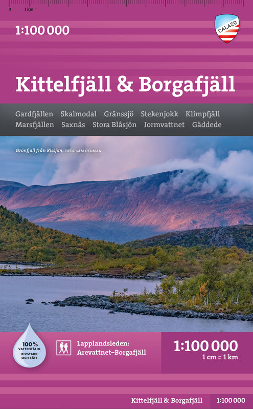 Kittelfjäll - Borgafjäll (1:100 000)
