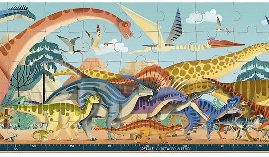 Palapeli 100 palaa panorama dinosaurukset