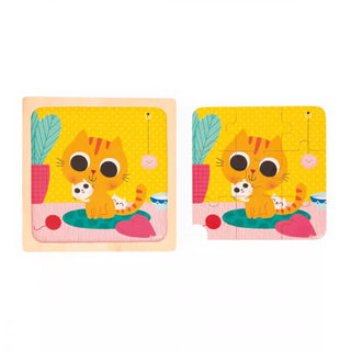 Puinen palapeli kissa