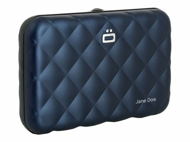 Valokuva tuotteesta Korttilompakko RFID-suojattu Ögon Quilted Button tummansininen, kuuluu tuoteryhmään Tietokonelaukut.