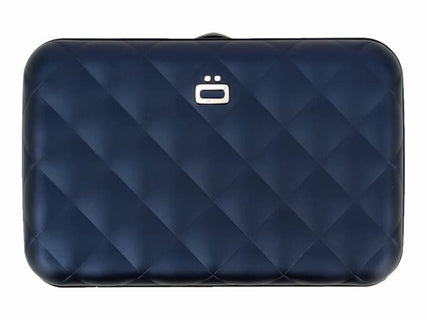 Korttilompakko RFID-suojattu Ögon Quilted Button tummansininen