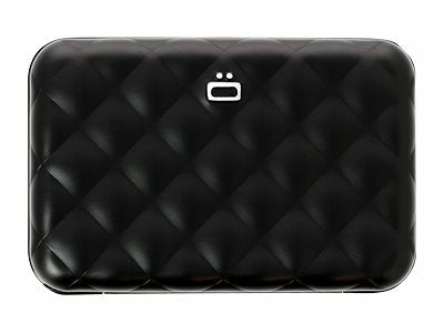 Korttilompakko RFID-suojattu Ögon Quilted Button musta