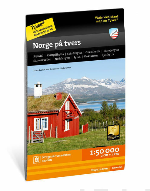 Norge pa tversturen (Stjørdal - Sylan) 1:50 000