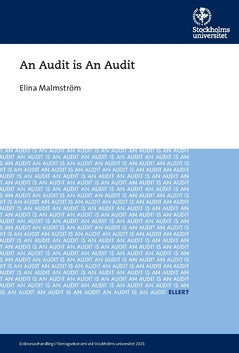 Audit is An Audit, An