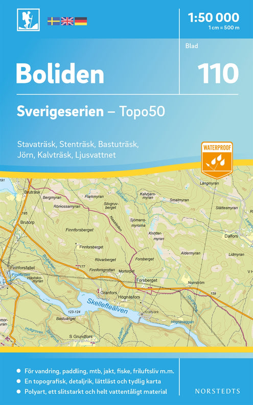 110 Boliden Sverigeserien Topo50 : Skala 1:50 000
