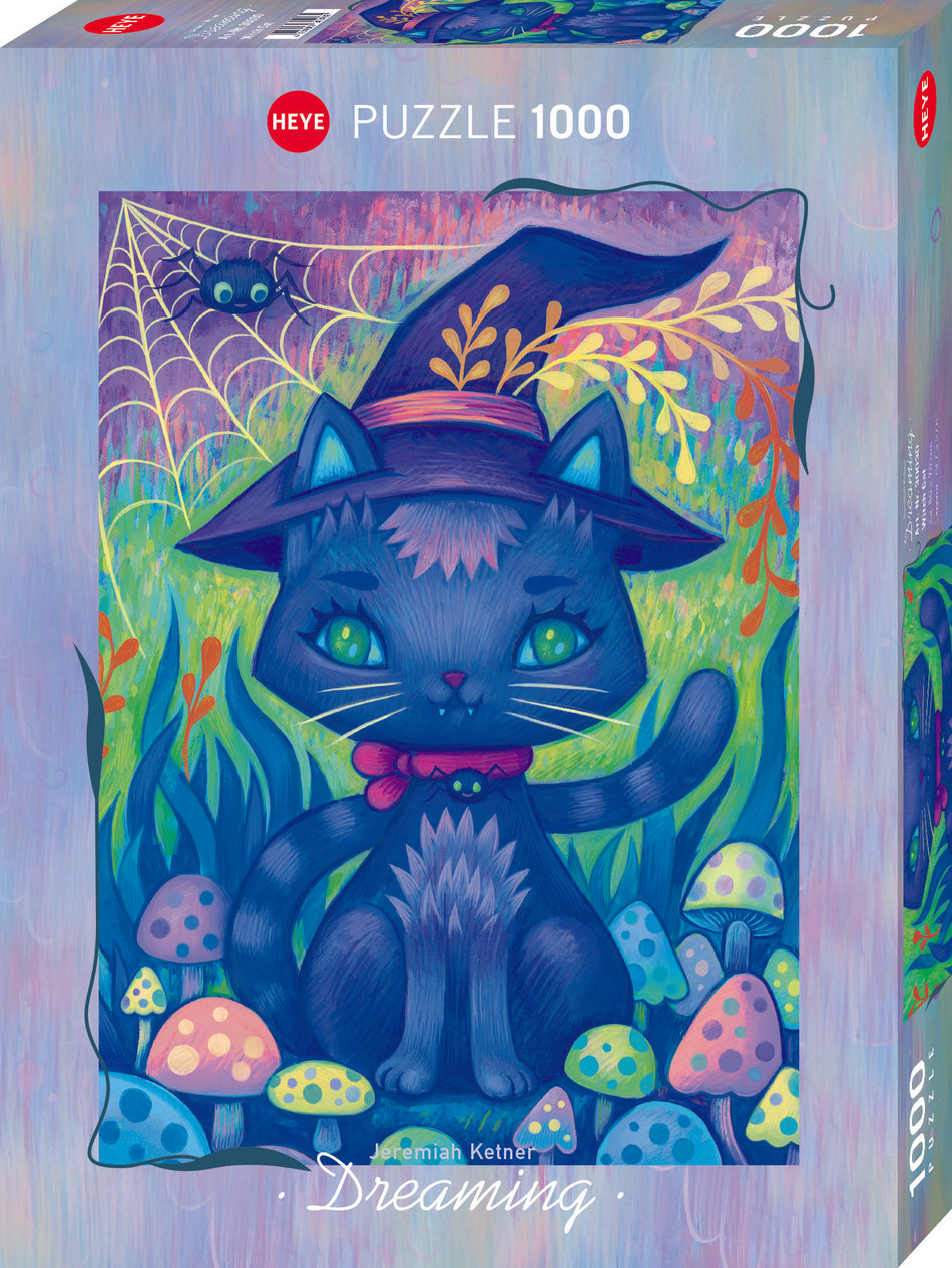 Valokuva tuotteesta Palapeli 1000 palaa Dreaming Witch Cat, kuuluu tuoteryhmään Palapelit.
