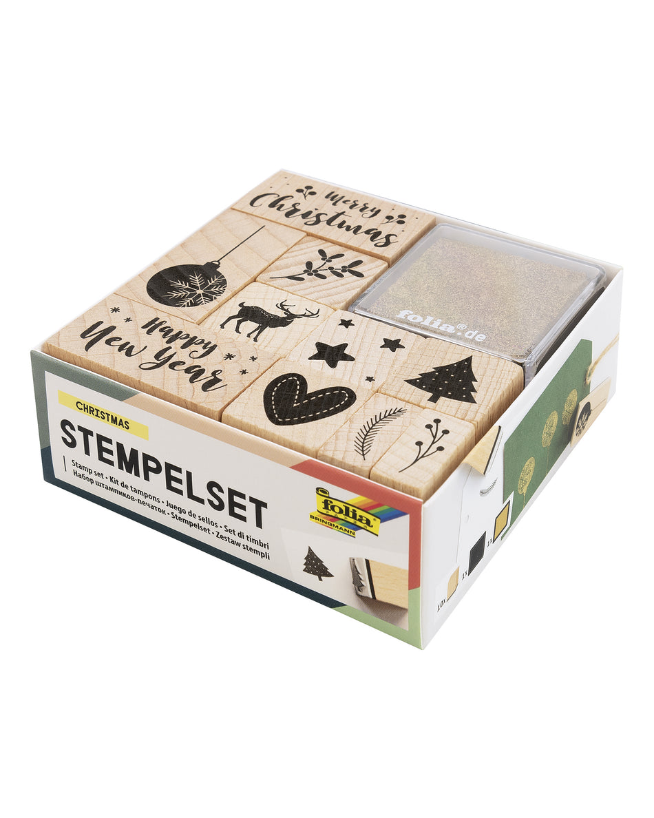 Valokuva tuotteesta Leimasinsetti joulu, kuuluu tuoteryhmään Paperiaskartelu.