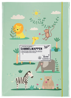 Kulmakuminauhakansio A3 Safari kuminauhalla