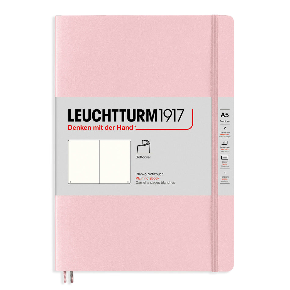 Valokuva tuotteesta Muistikirja A5/121 sivua Leuchtturm1917 Plain Soft Powder, tyhjät sivut, kuuluu tuoteryhmään Muistikirjat.