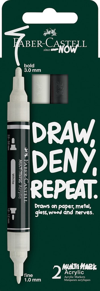 Maalikynä 2 kpl musta ja valkoinen Multimark Faber-castell ...