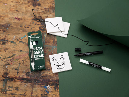 Maalikynä 2 kpl musta ja valkoinen Multimark Faber-castell