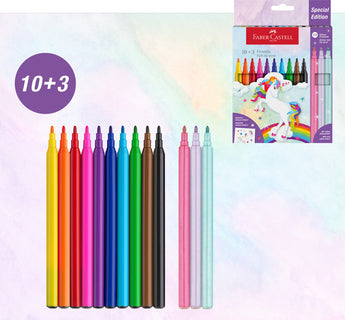 Huopakynä 10+3 kpl yksisarvinen Faber-Castell