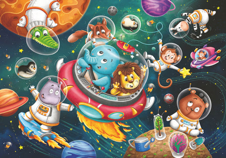 Palapeli 2x12 palaa Animals In Space