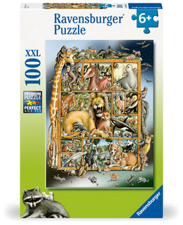 Palapeli 100 palaa Animals On The Shelf