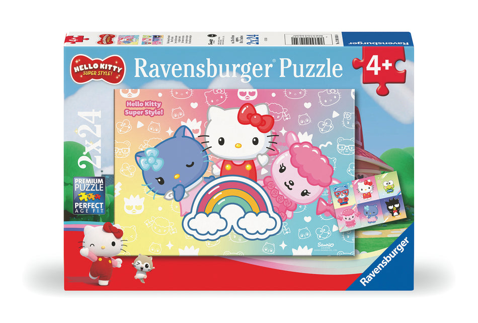 Valokuva tuotteesta Palapeli 2x24 palaa Hello Kitty Super Style, kuuluu tuoteryhmään Palapelit.
