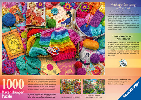 Palapeli 1000 palaa Vintage Knitting & Crochet