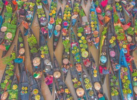 Palapeli 500 palaa Floating Market, Indonesia