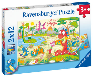 Palapeli 2 x 12 palaa My Dino Friends