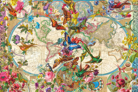 Palapeli 3000 palaa Flora & Fauna World Map