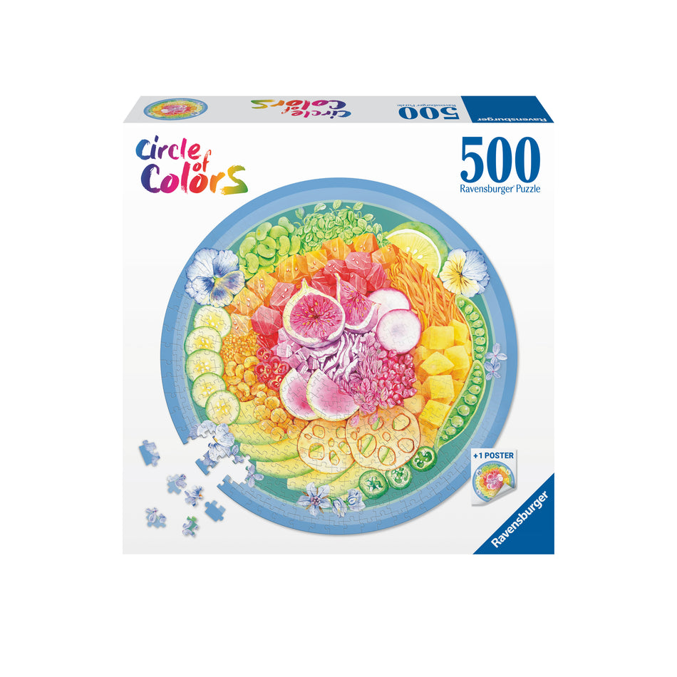 Valokuva tuotteesta Palapeli 500 palaa Circle Of Colors Poke bowl, kuuluu tuoteryhmään Palapelit.