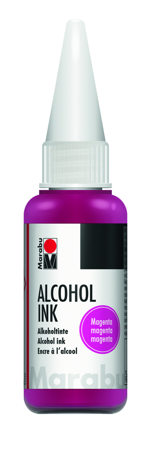 Valokuva tuotteesta Alkoholimuste 20ml pinkki, Marabu Alcohol ink 014 magenta, kuuluu tuoteryhmään Taidetarvikkeet.