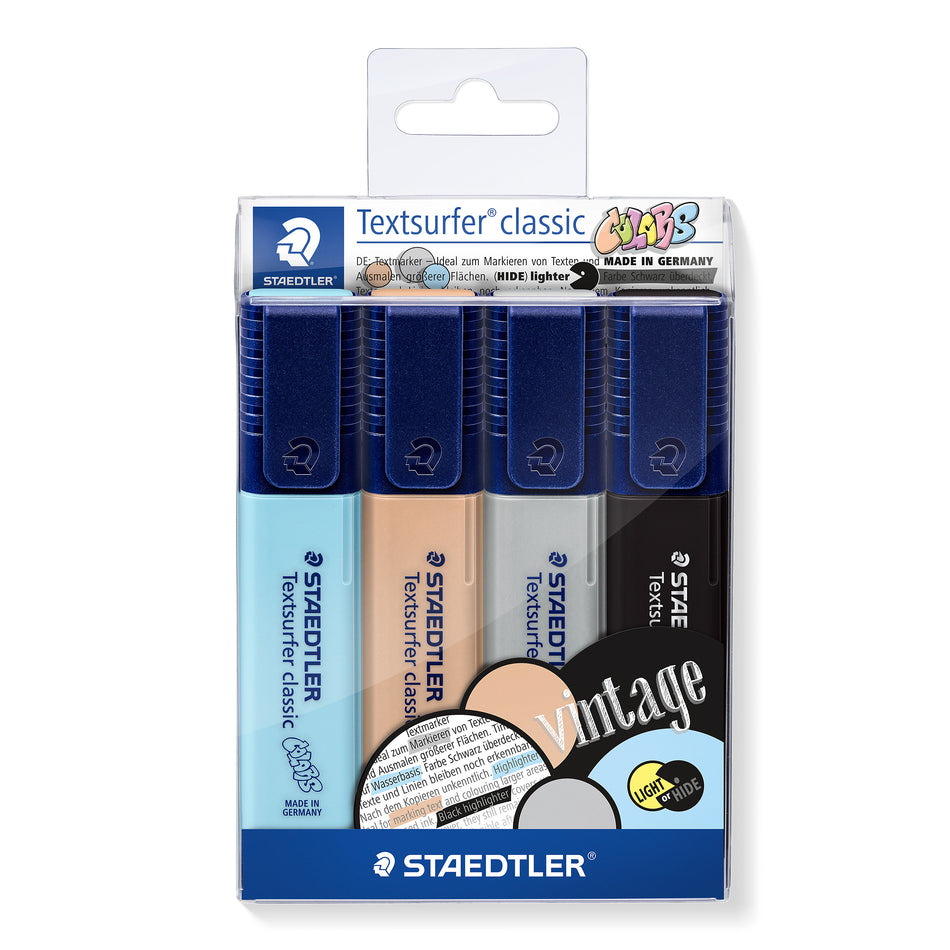 Valokuva tuotteesta Korostuskynä 4 kpl Staedtler textsurfer vintage, kuuluu tuoteryhmään Huopakynät.