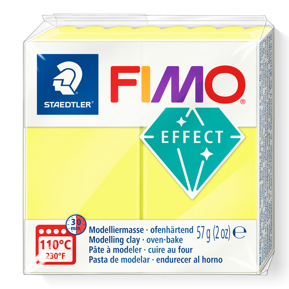 Valokuva tuotteesta Fimo Effect efektiväri 101 neon yellow, kuuluu tuoteryhmään Askartelutarvikkeet.