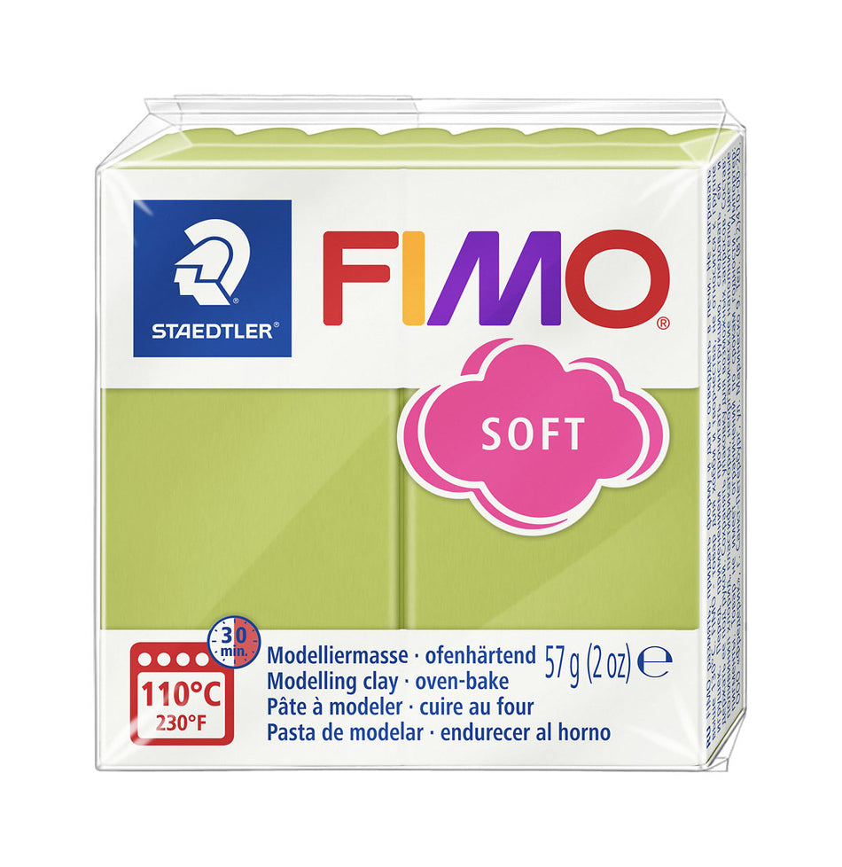 Valokuva tuotteesta Muovailumassa Fimo Soft pistaasi, kuuluu tuoteryhmään Askartelutarvikkeet.