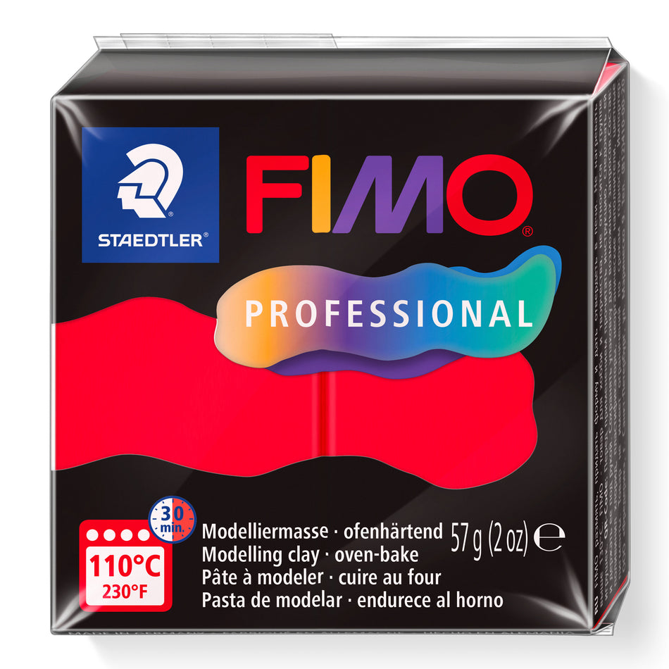 Valokuva tuotteesta Muovailumassa Fimo Professional 200 True Red, kuuluu tuoteryhmään Askartelutarvikkeet.