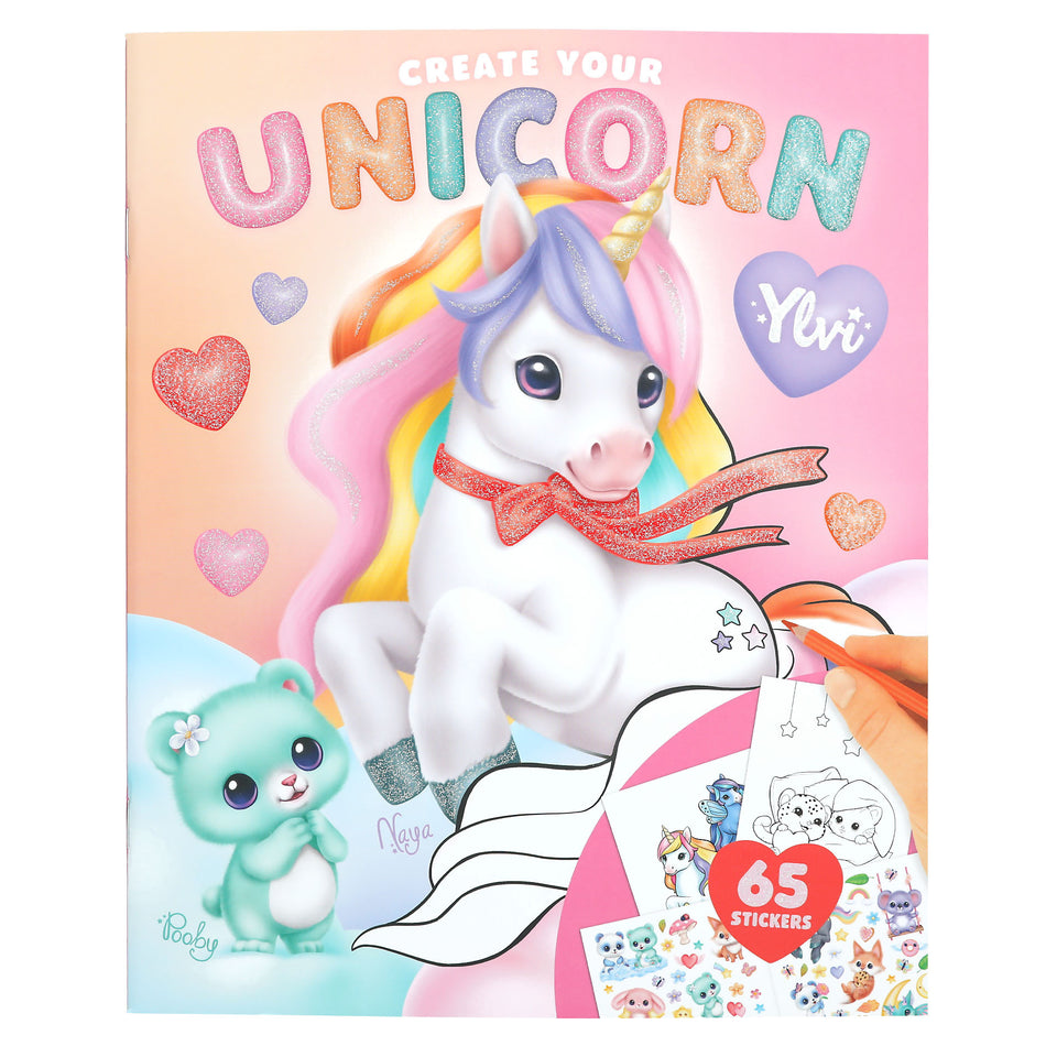Valokuva kirjasta  Ylvi Unicorn Värityskirja, kuuluu tuoteryhmään Väritys-puuhakirjat.