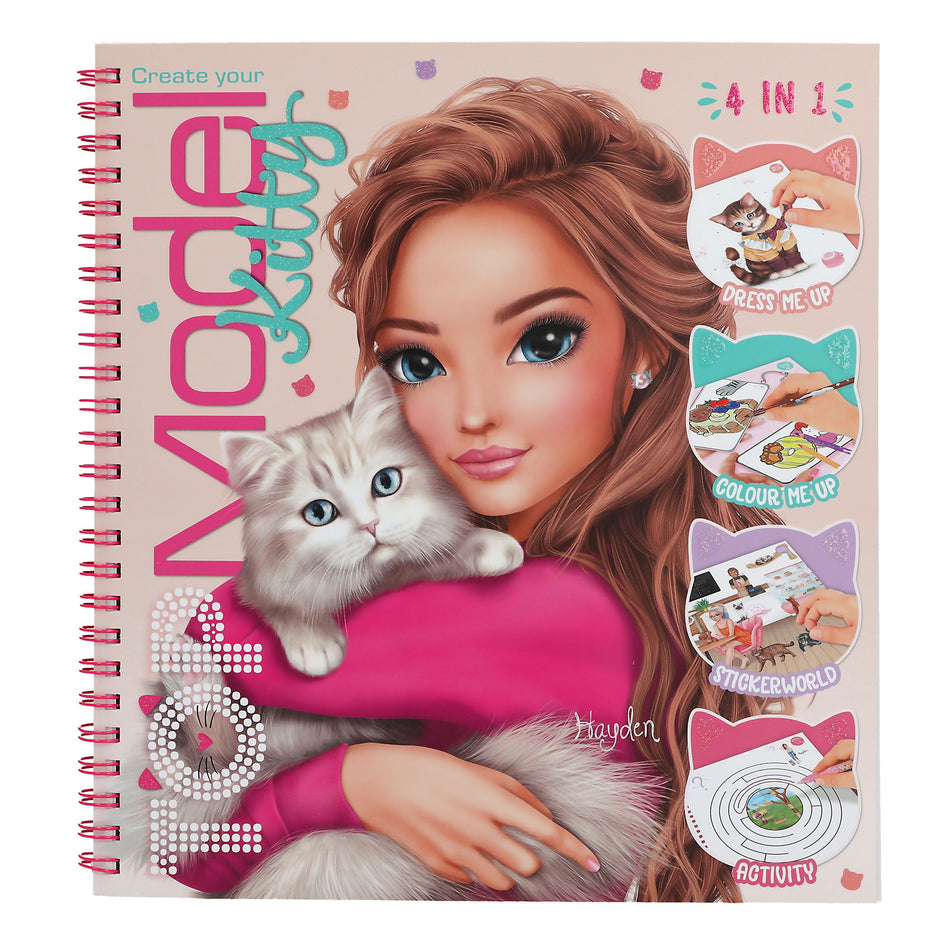 Valokuva kirjasta  TOPModel Kitty puuhakirja, kuuluu tuoteryhmään Väritys-puuhakirjat.