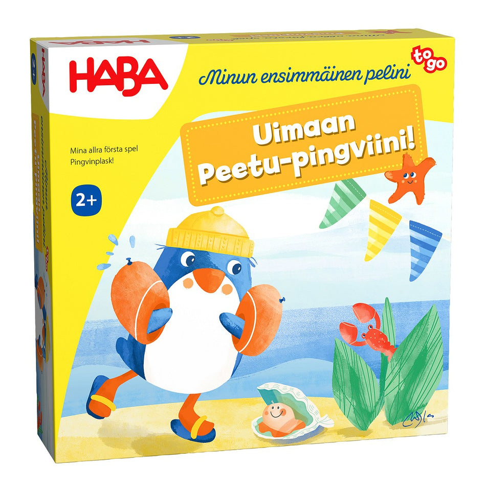 Valokuva tuotteesta Minun ensimmäinen pelini - Uimaan Peetu-pingviini!, kuuluu tuoteryhmään Lautapelit.