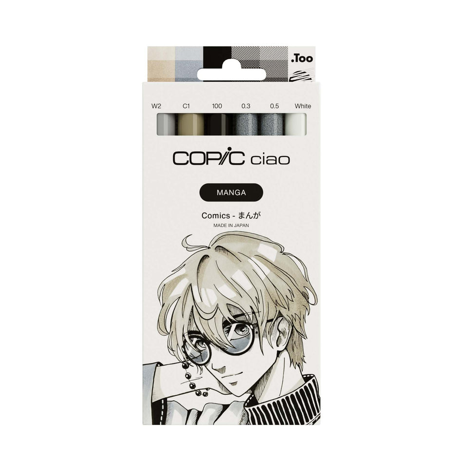 Valokuva tuotteesta Huopakynä Copic Ciao 6 kpl Manga Comics, kuuluu tuoteryhmään Taidetarvikkeet.