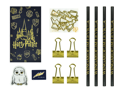 Harry Potter kirjoitussetti lahjalaatikossa