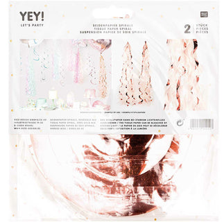 Silkkipaperispiraali 2 kpl Rico Design vaaleanpunainen