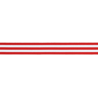 Koristenauha 20 mm x 3 m kaksoisraidat punainen valkoinen Rico Design