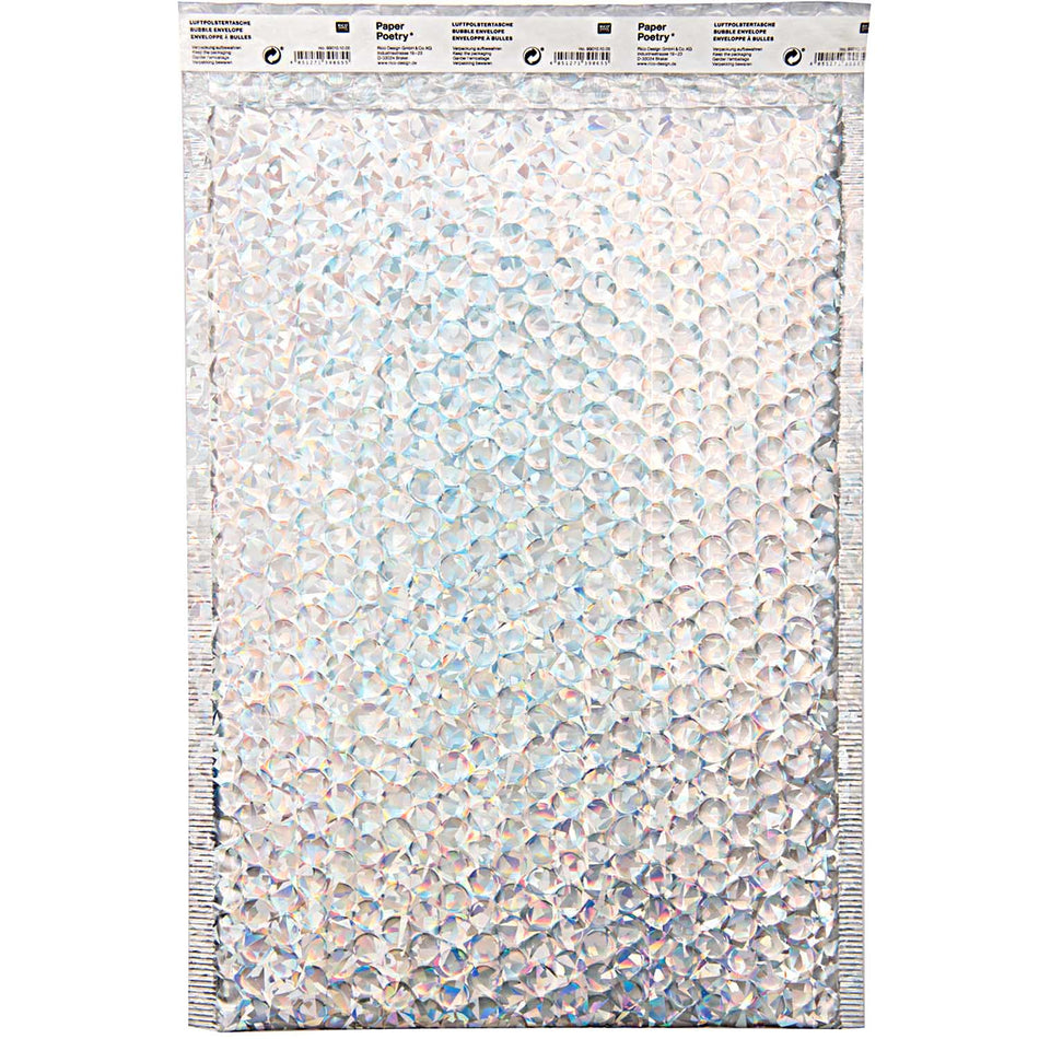 Valokuva tuotteesta Kuplapussi RICO C4 hologrammi hopea, kuuluu tuoteryhmään Postitustarvikkeet.