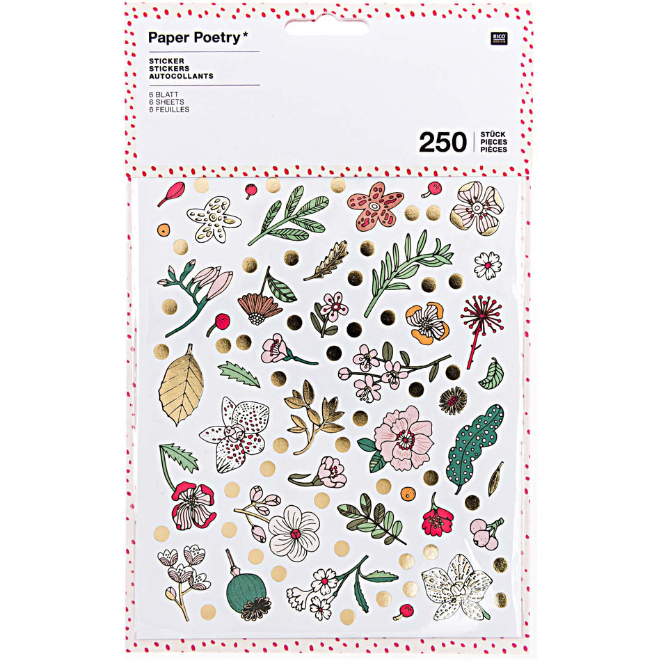 Valokuva tuotteesta Tarra-arkki 6 kpl Hygge Rico Design, kuuluu tuoteryhmään Paperiaskartelu.