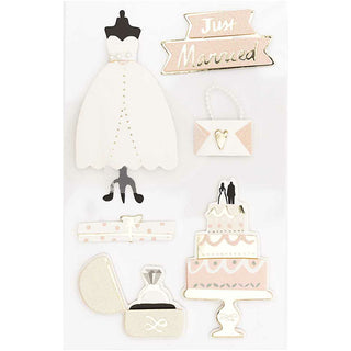 Tarra-arkki 3D-tarra Just Married Rico Design