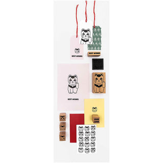 Leimasinsetti 6 kpl Lucky Cat Rico Design