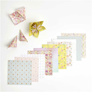 Origamipaperi 15x15cm/50 arkkia Futschikato Flowers Rico Design