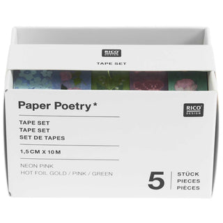 Koristeteippisetti 5 erilaista sini-vihreät Rico Design