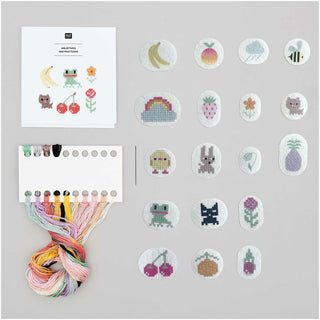 Kirjontasetti Pixel Art hahmot Rico Design