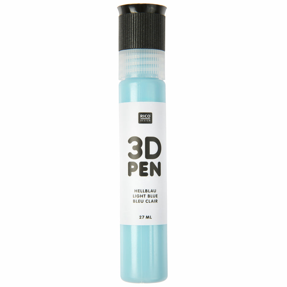 Valokuva tuotteesta 3D väri 27 ml vaaleansininen Rico Design, kuuluu tuoteryhmään Askartelutarvikkeet.