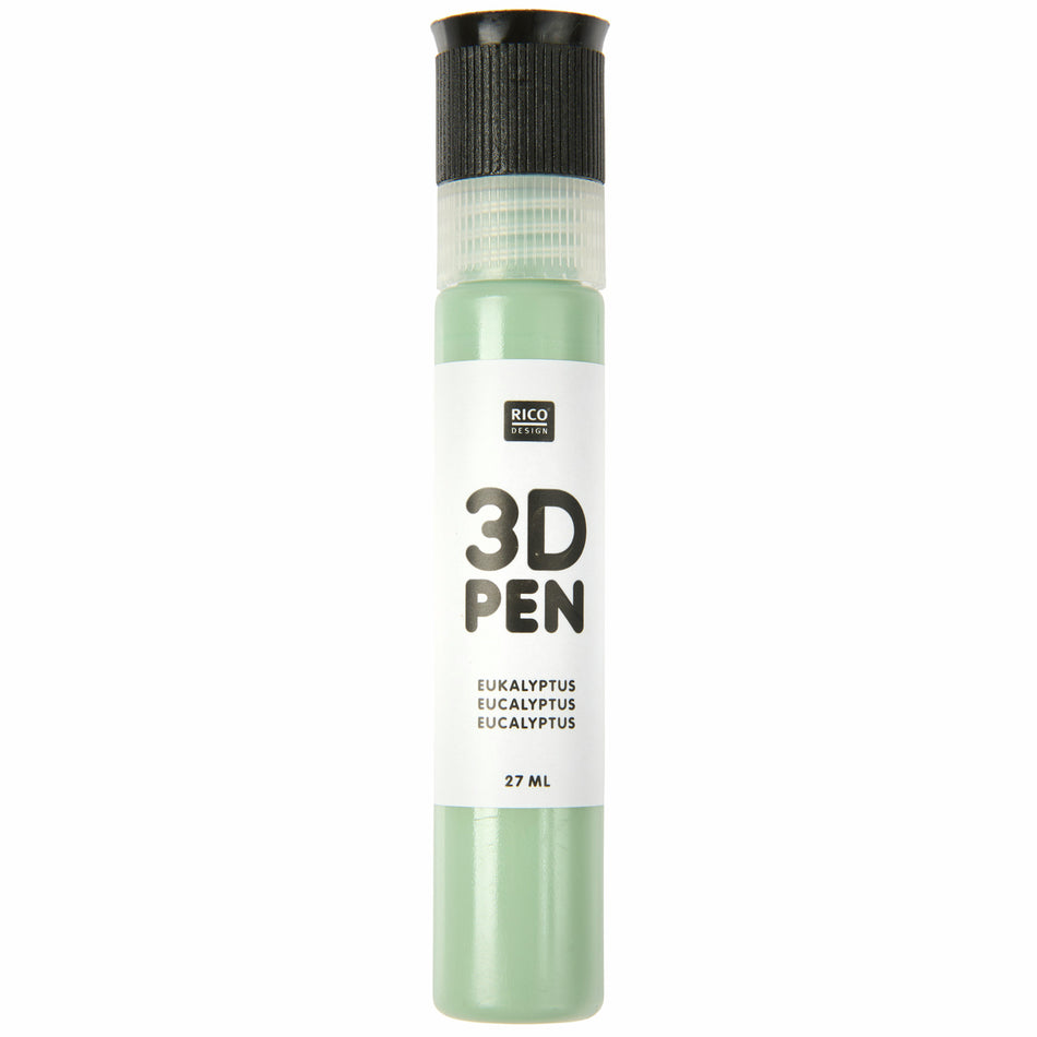 Valokuva tuotteesta 3D väri 27 ml eukalyptuksenvihreä Rico Design, kuuluu tuoteryhmään Askartelutarvikkeet.