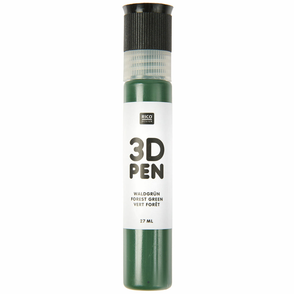 Valokuva tuotteesta 3D väri 27 ml metsänvihreä Rico Design, kuuluu tuoteryhmään Askartelutarvikkeet.