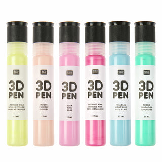 3D väri  6 x 27 ml pastellivärit Rico Design