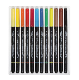 Huopakynä 2-päinen 12 kpl lajitelma, Lyra Aqua brush duo